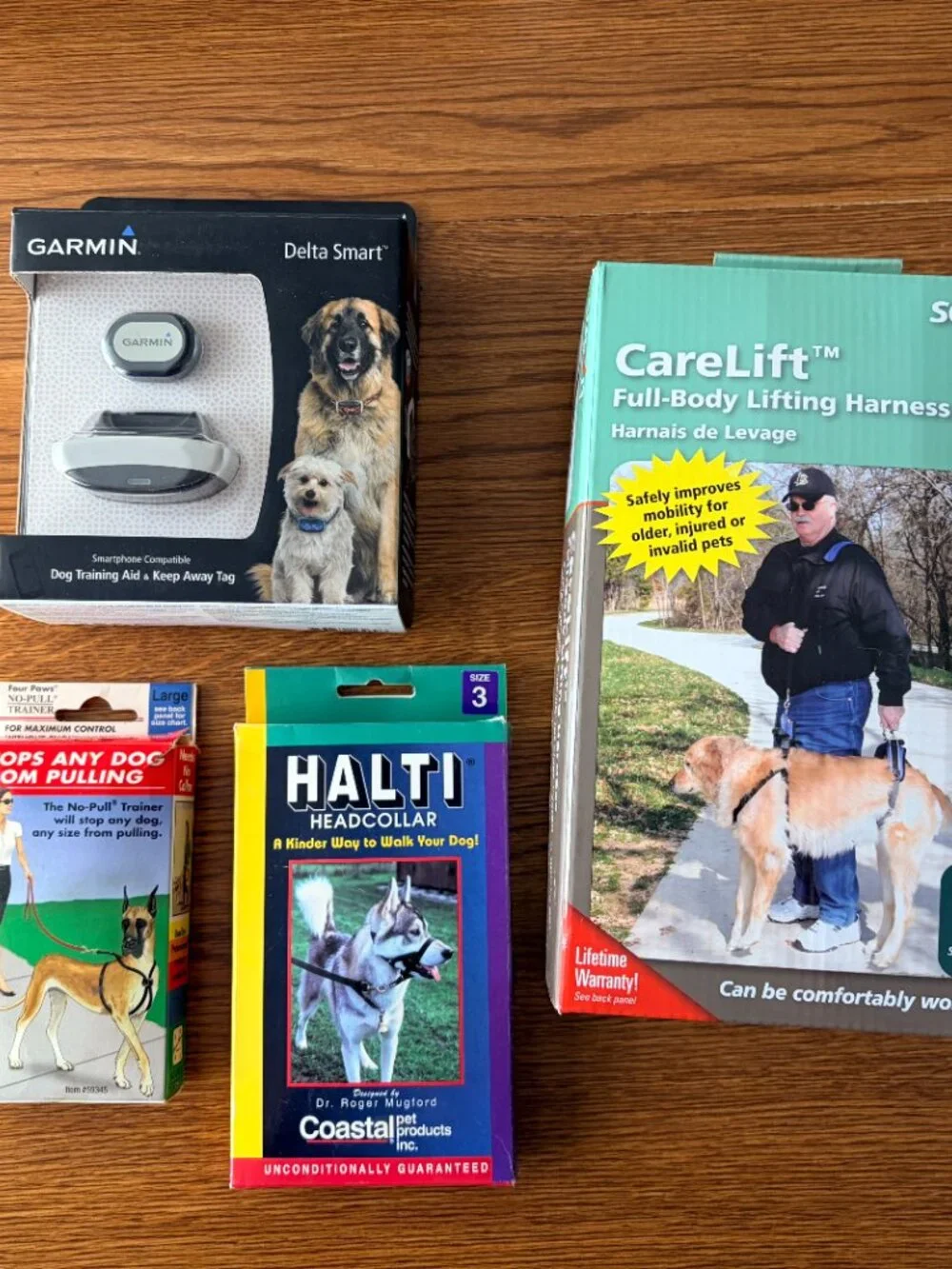 Dog training items collar lift harness